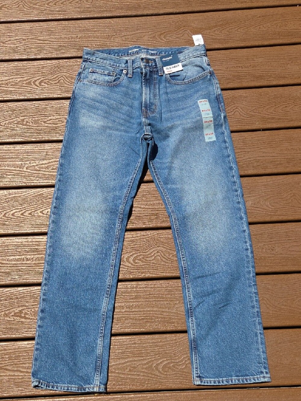 NWT Old Navy Medium Wash Straight Jeans 30 X 30